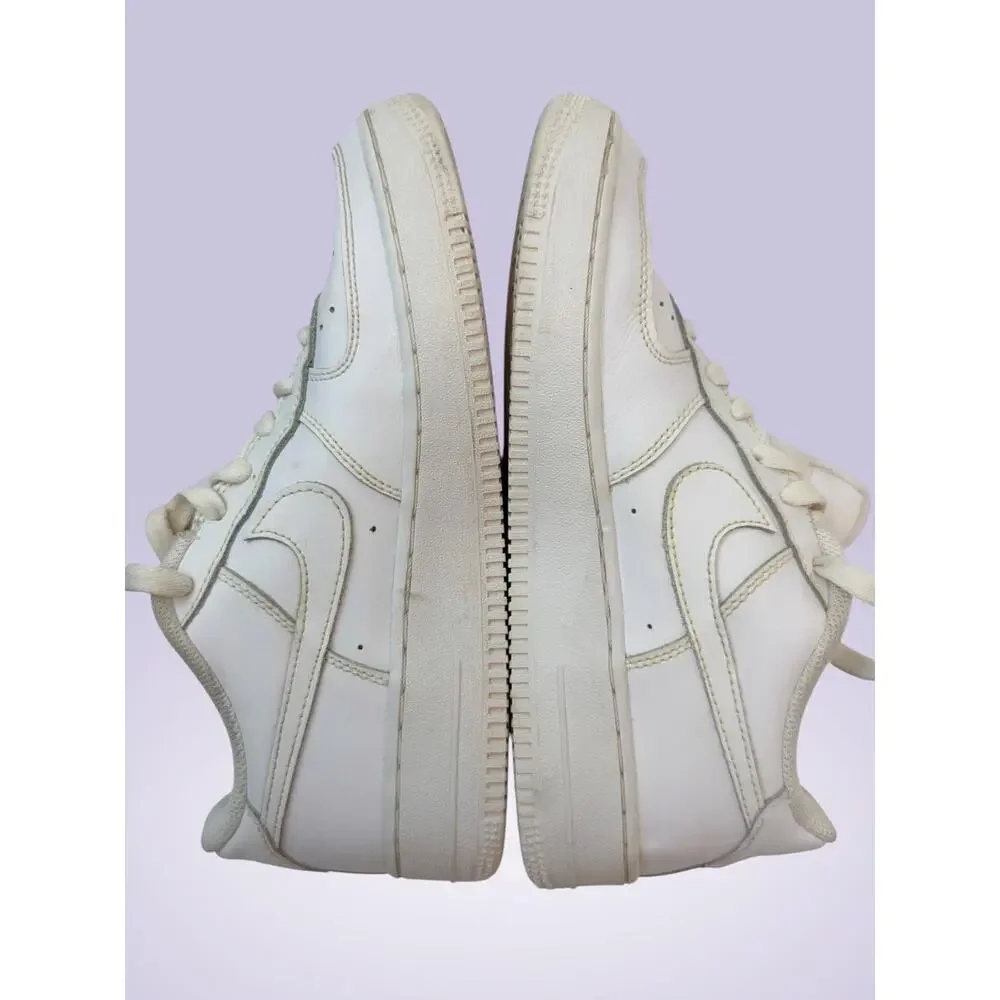 Nike Air Force 1 Kids Sneakers White Leather Low Top Lace Up US 7Y EU 40
